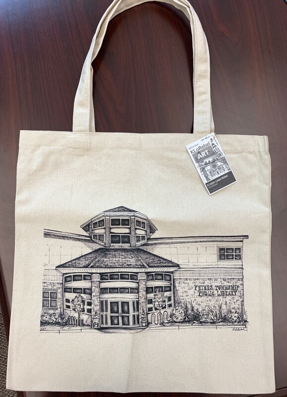 Sketched Peters Public Township Library Tote