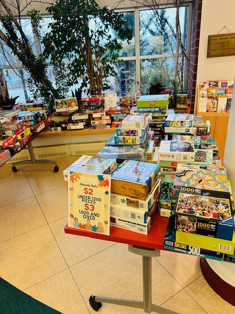 puzzle sale at the library